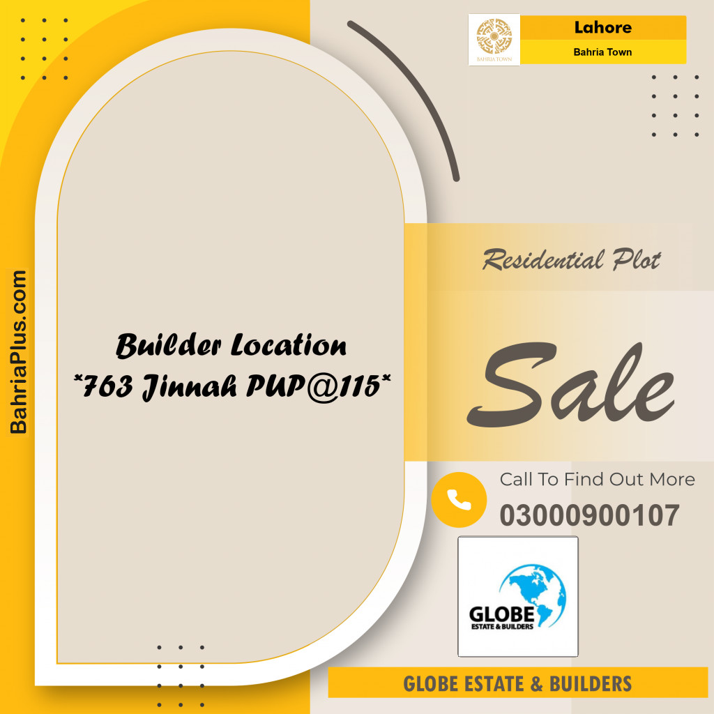 Residential Plot for Sale in Bahria Town, Lahore - (BP-317645)