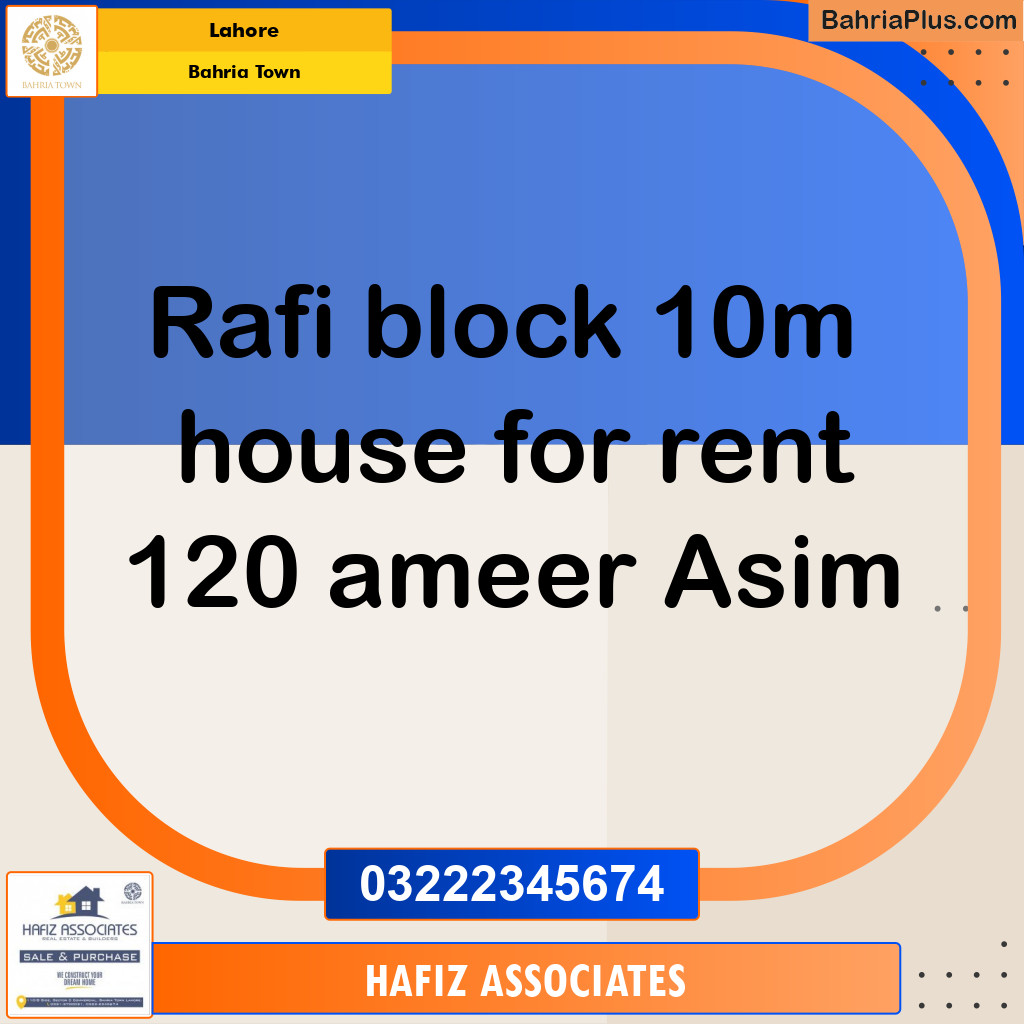 Residential House for Rent in Bahria Town, Lahore - (BP-317646)