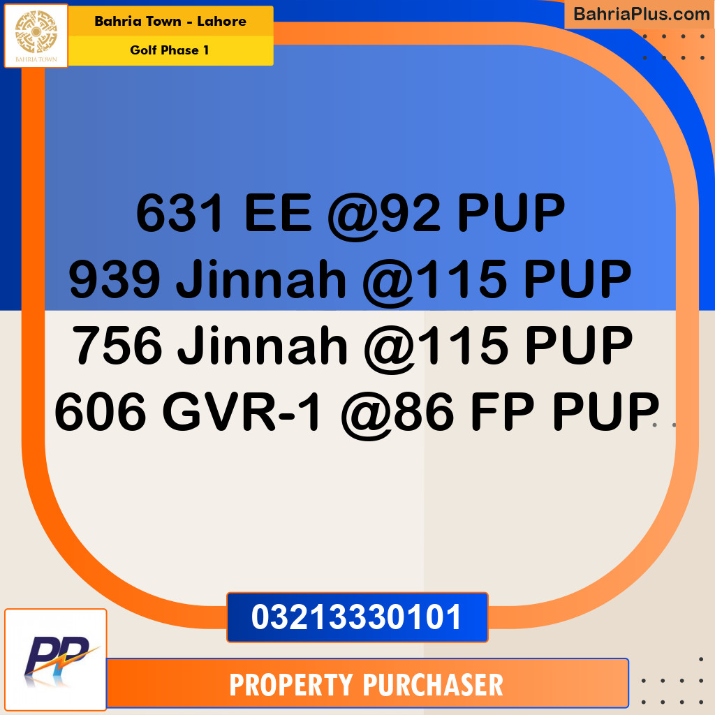 5 Marla Residential Plot for Sale in Golf Phase 1 -  Bahria Town, Lahore - (BP-317696)