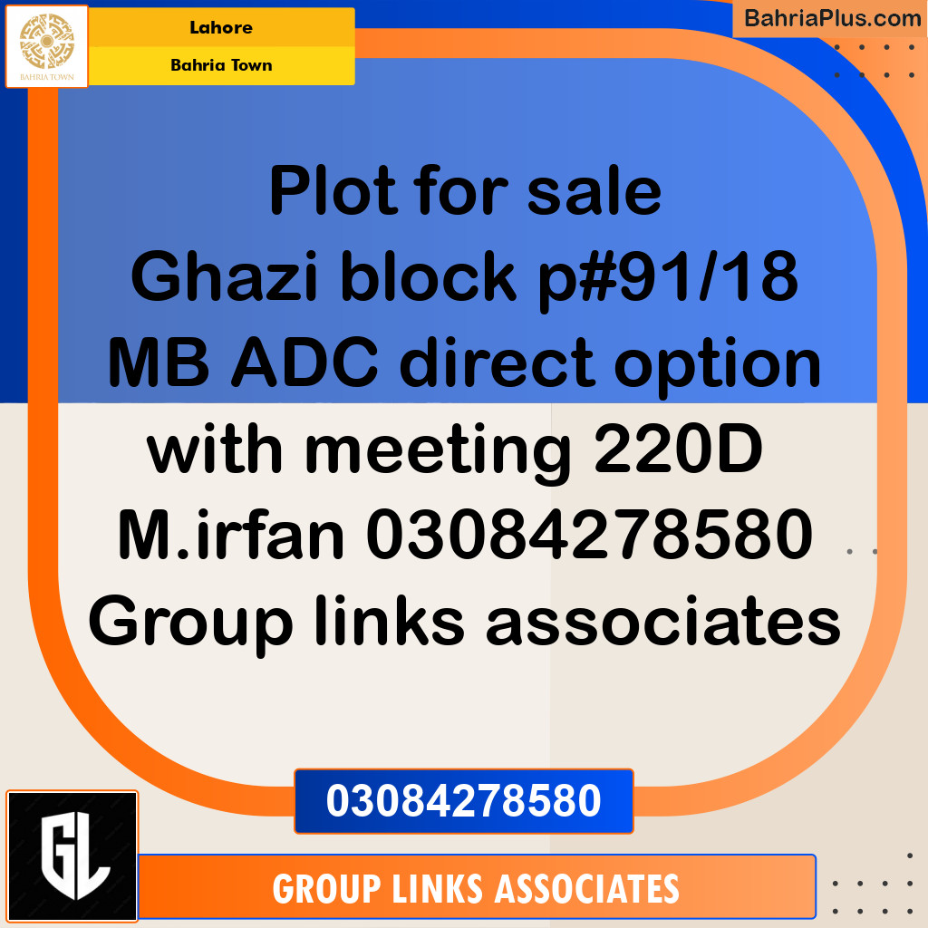 Residential Plot for Sale in Bahria Town, Lahore - (BP-317775)