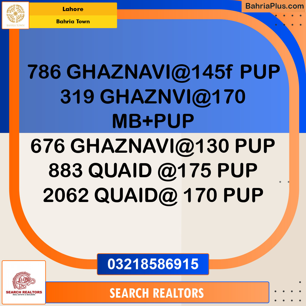Residential Plot for Sale in Bahria Town, Lahore - (BP-317927)