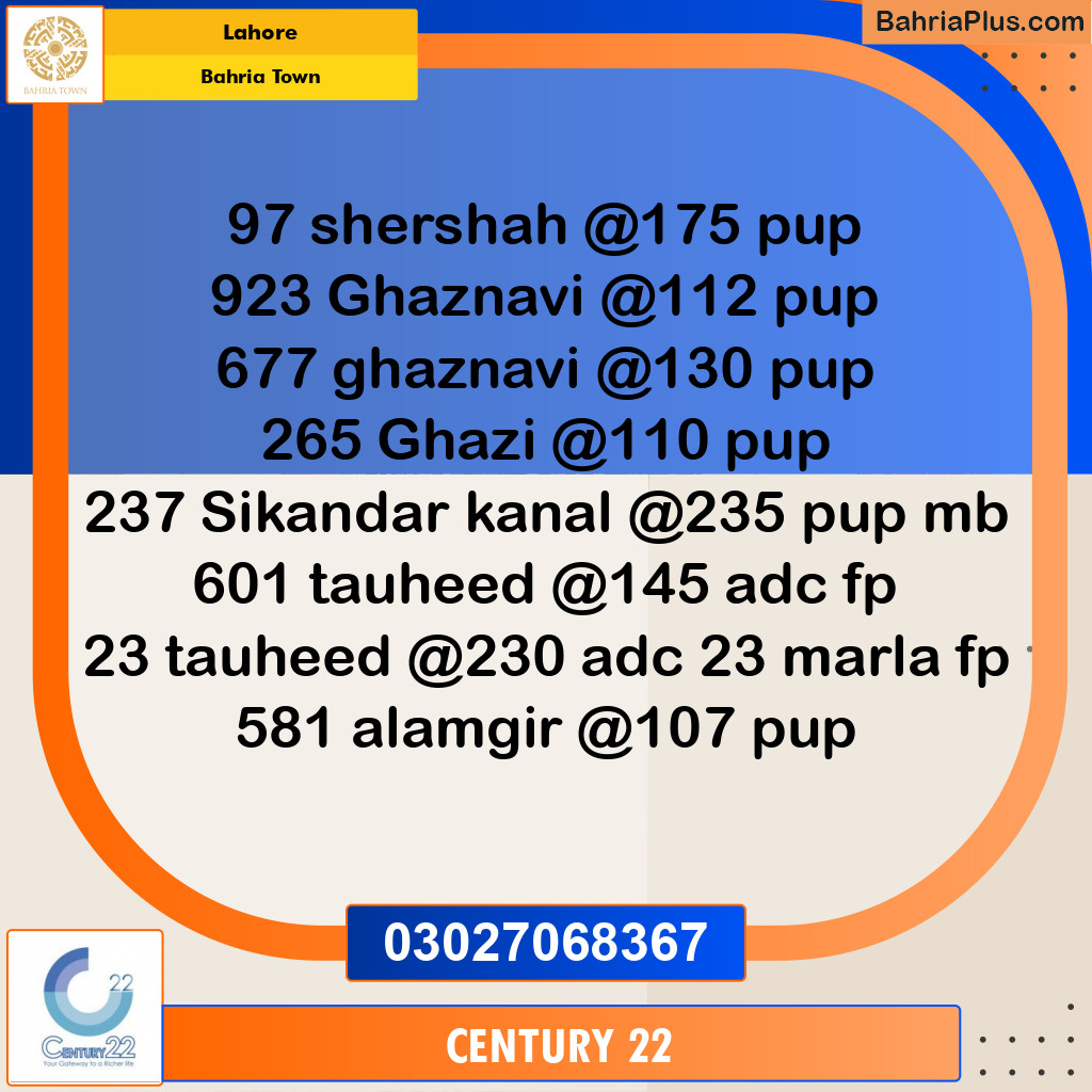 Residential Plot for Sale in Bahria Town, Lahore - (BP-317953)