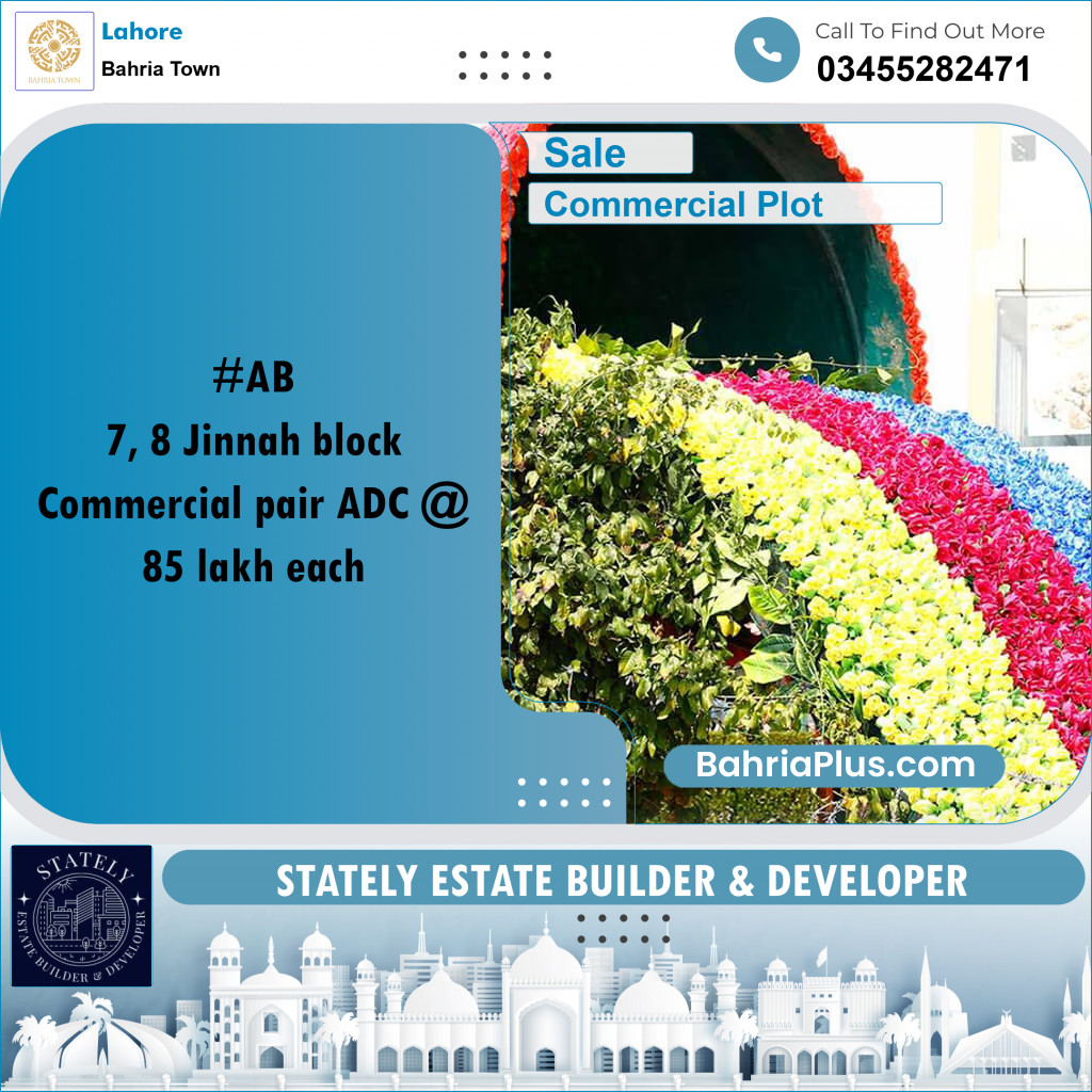 Commercial Plot for Sale in Bahria Town, Lahore - (BP-318069)