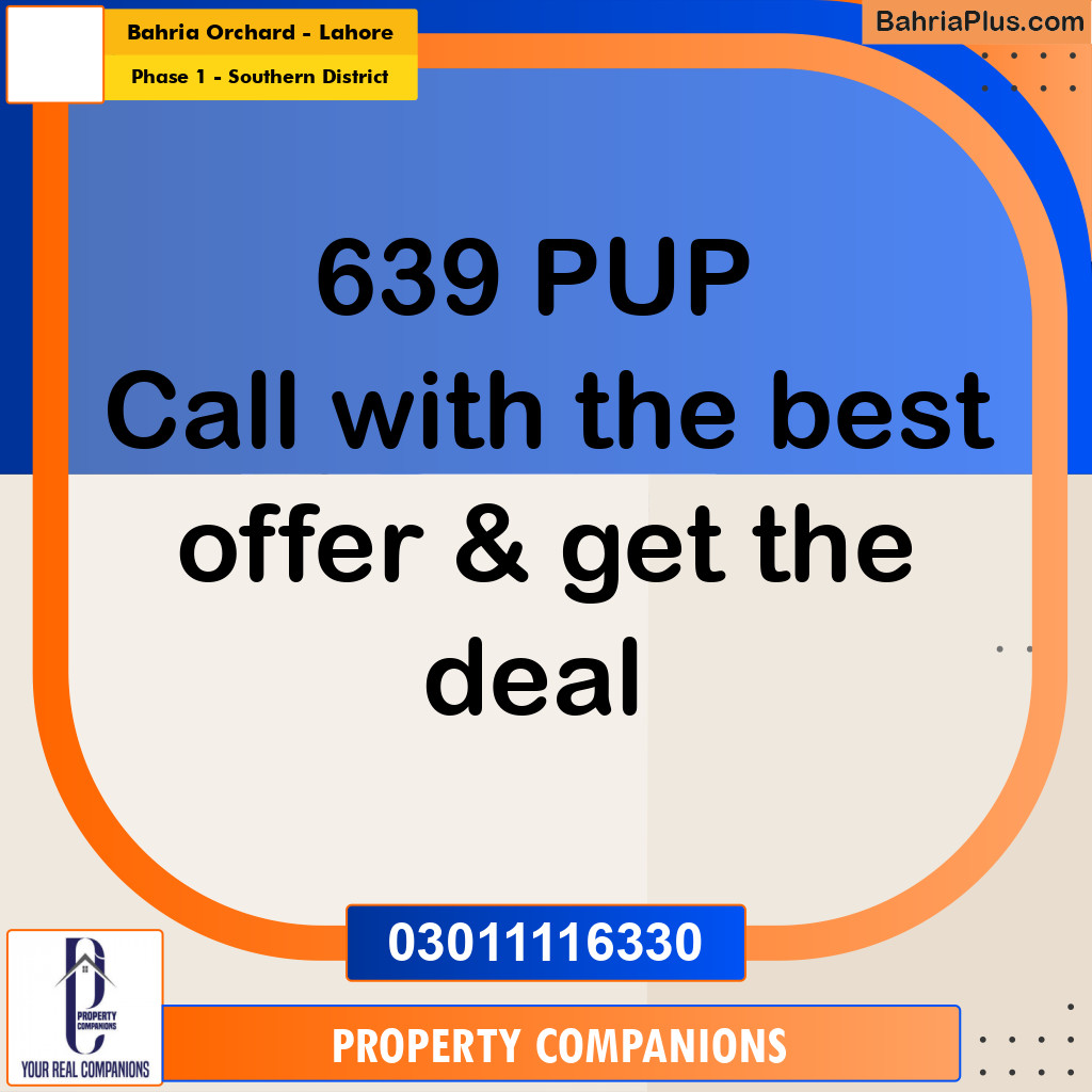 8 Marla Residential Plot for Sale in Phase 1 - Southern District -  Bahria Orchard, Lahore - (BP-318148)