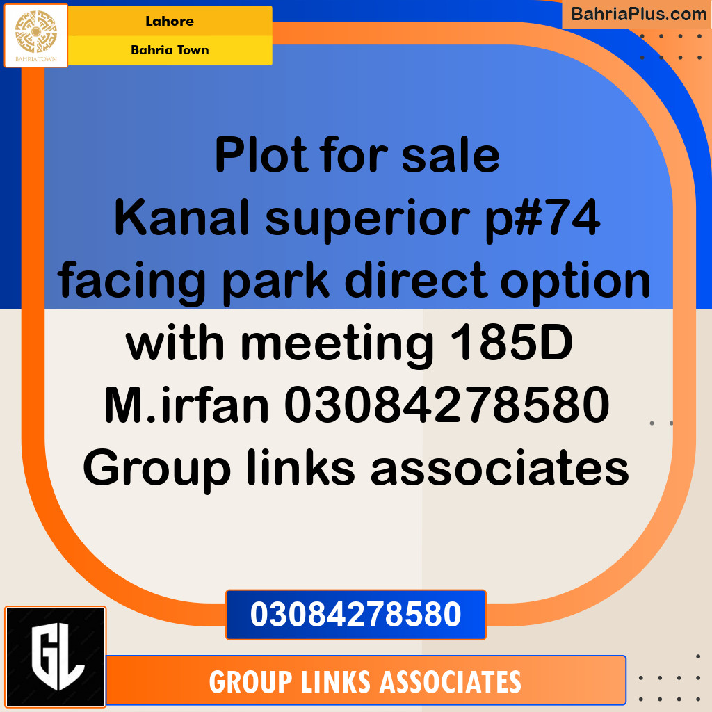 Residential Plot for Sale in Bahria Town, Lahore - (BP-318222)