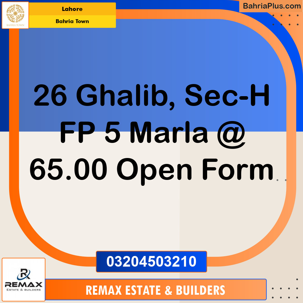 5 Marla Residential Plot for Sale in Bahria Town, Lahore - (BP-318242)