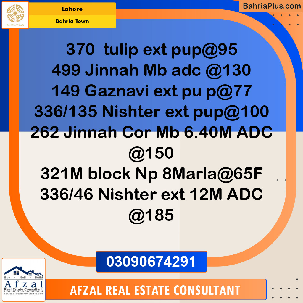 Residential Plot for Sale in Bahria Town, Lahore - (BP-318399)