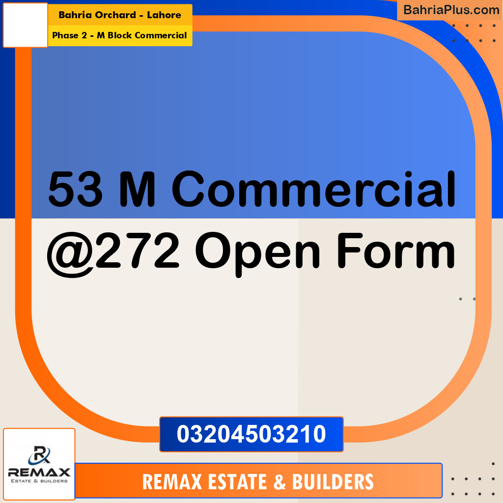 5 Marla Commercial Plot for Sale in Phase 2 - M Block Commercial -  Bahria Orchard, Lahore - (BP-318401)