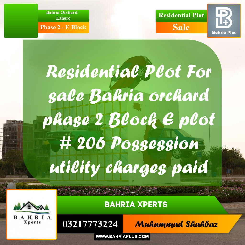 5 Marla Residential Plot for Sale in Phase 2 - E Block -  Bahria Orchard, Lahore - (BP-318467)