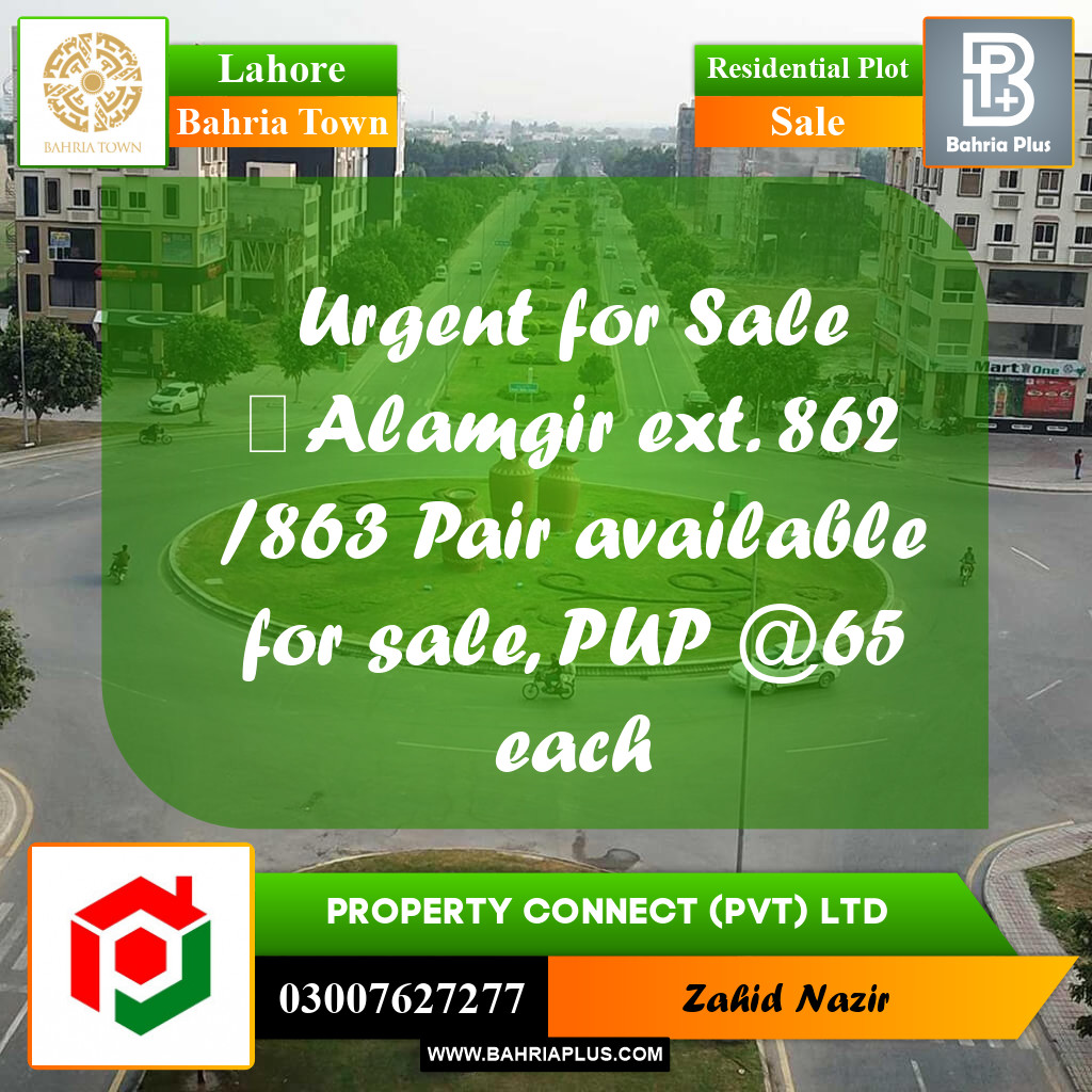 Residential Plot for Sale in Bahria Town, Lahore - (BP-318495)