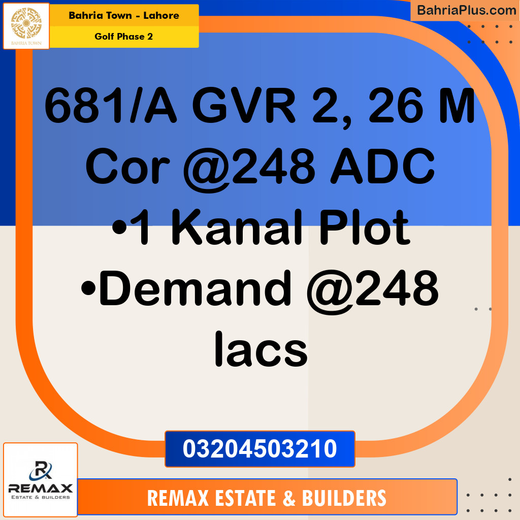 1 Kanal Residential Plot for Sale in Golf Phase 2 -  Bahria Town, Lahore - (BP-318535)