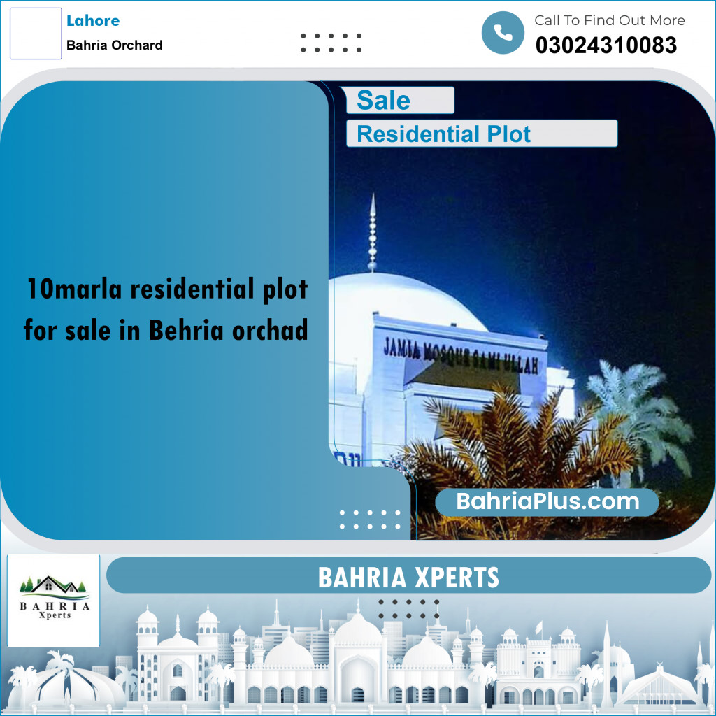 10 Marla Residential Plot for Sale in Bahria Orchard, Lahore - (BP-318658)