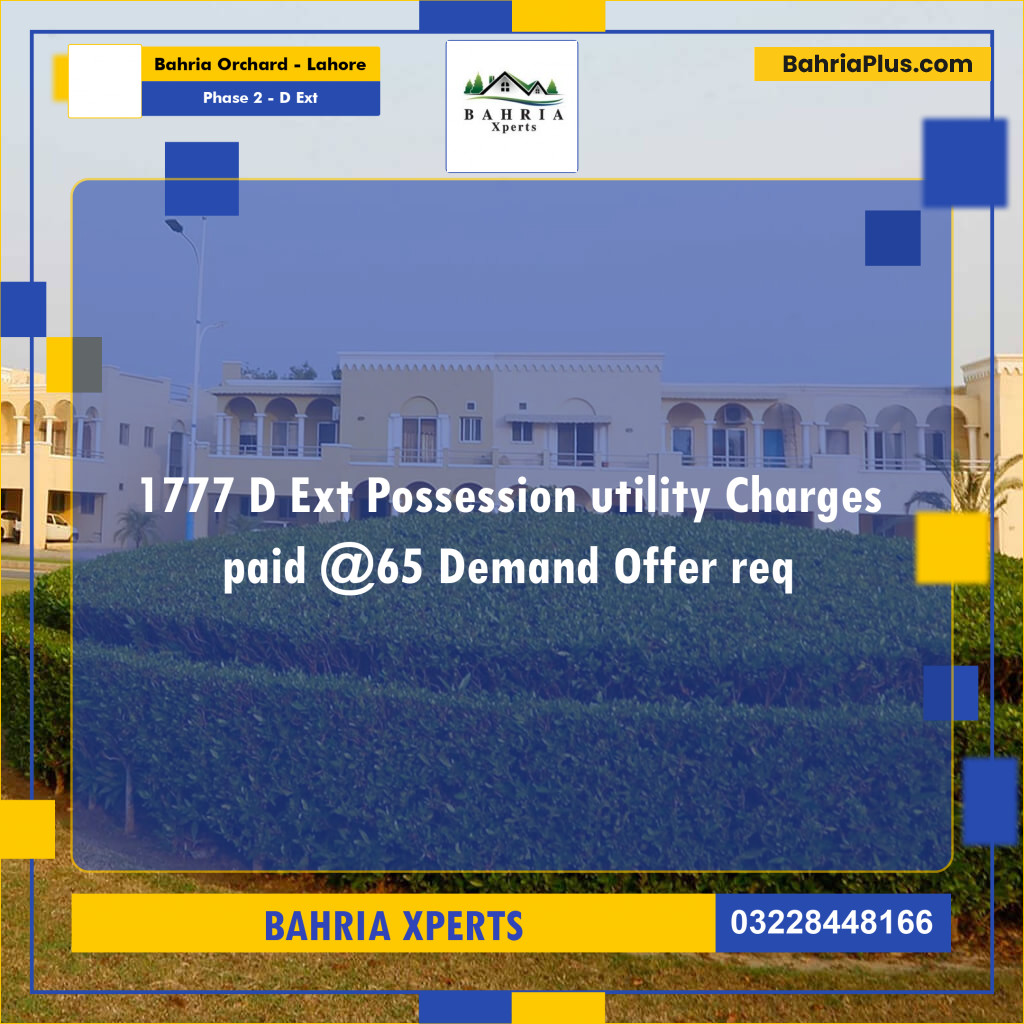 8 Marla Residential Plot for Sale in Phase 2 - D Ext -  Bahria Orchard, Lahore - (BP-318659)