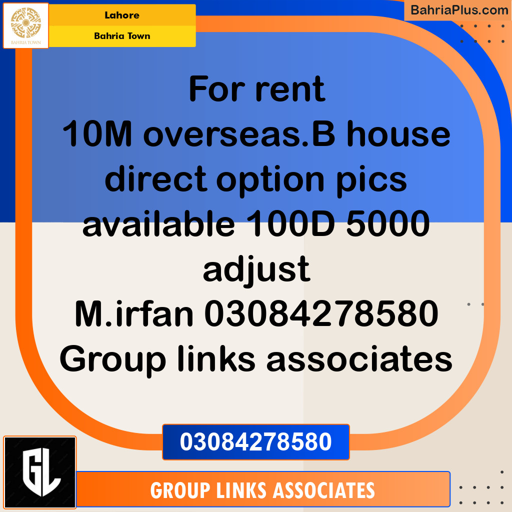 Residential House for Rent in Bahria Town, Lahore - (BP-318852)
