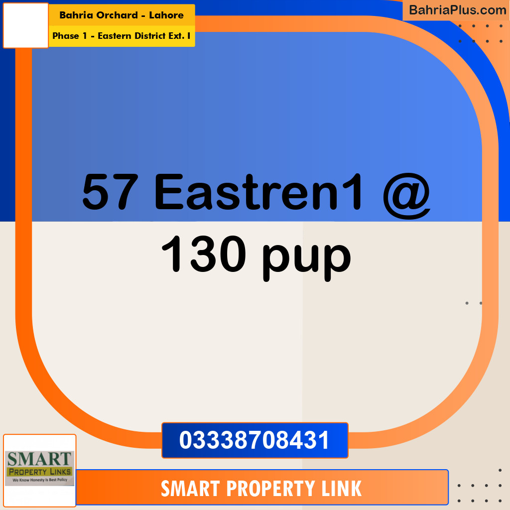 11 Marla Residential Plot for Sale in Phase 1 - Eastern District Ext. I -  Bahria Orchard, Lahore - (BP-318883)