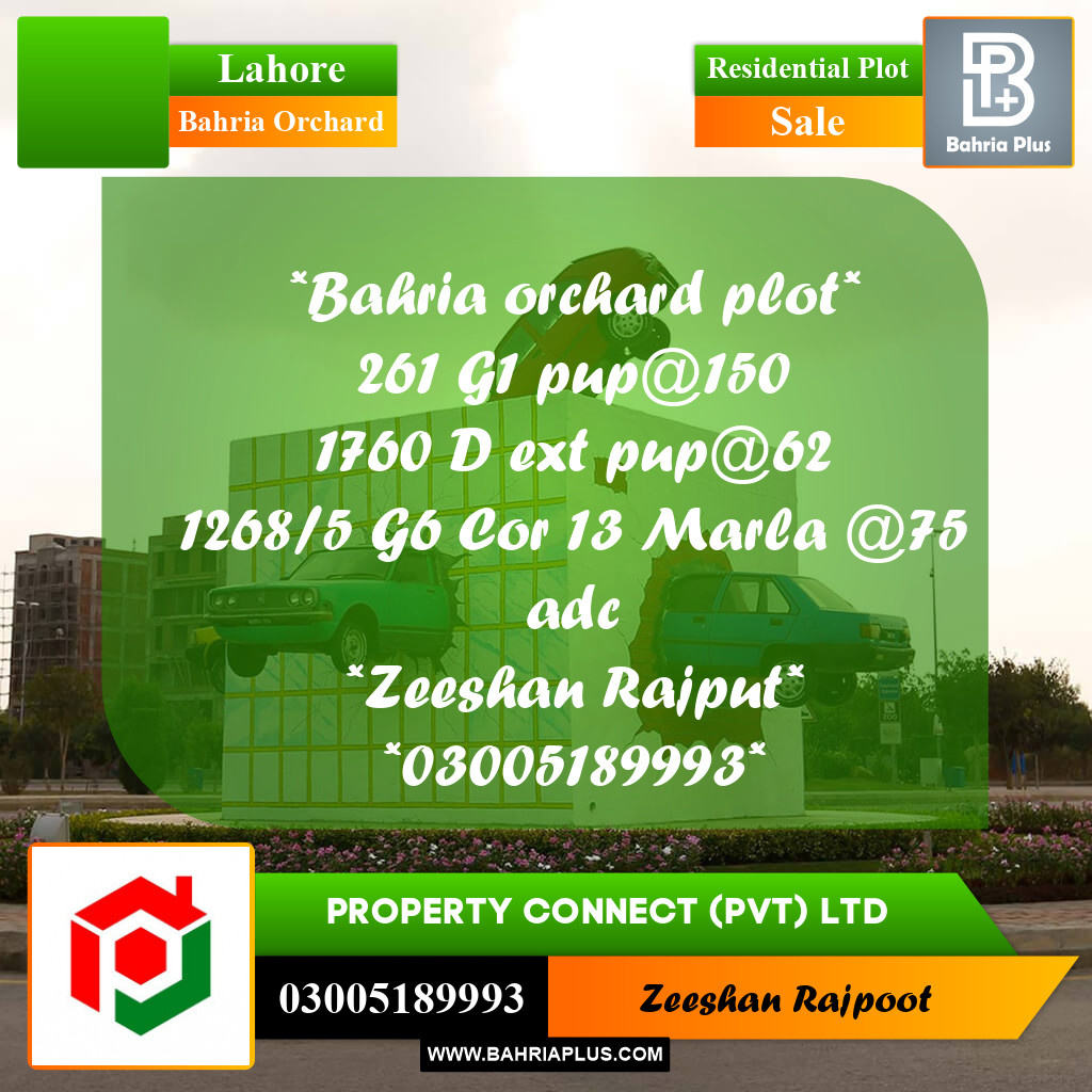 Residential Plot for Sale in Bahria Orchard, Lahore - (BP-318886)