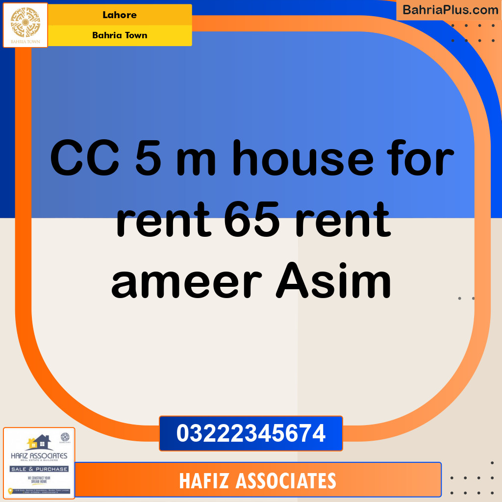 Residential House for Rent in Bahria Town, Lahore - (BP-318900)