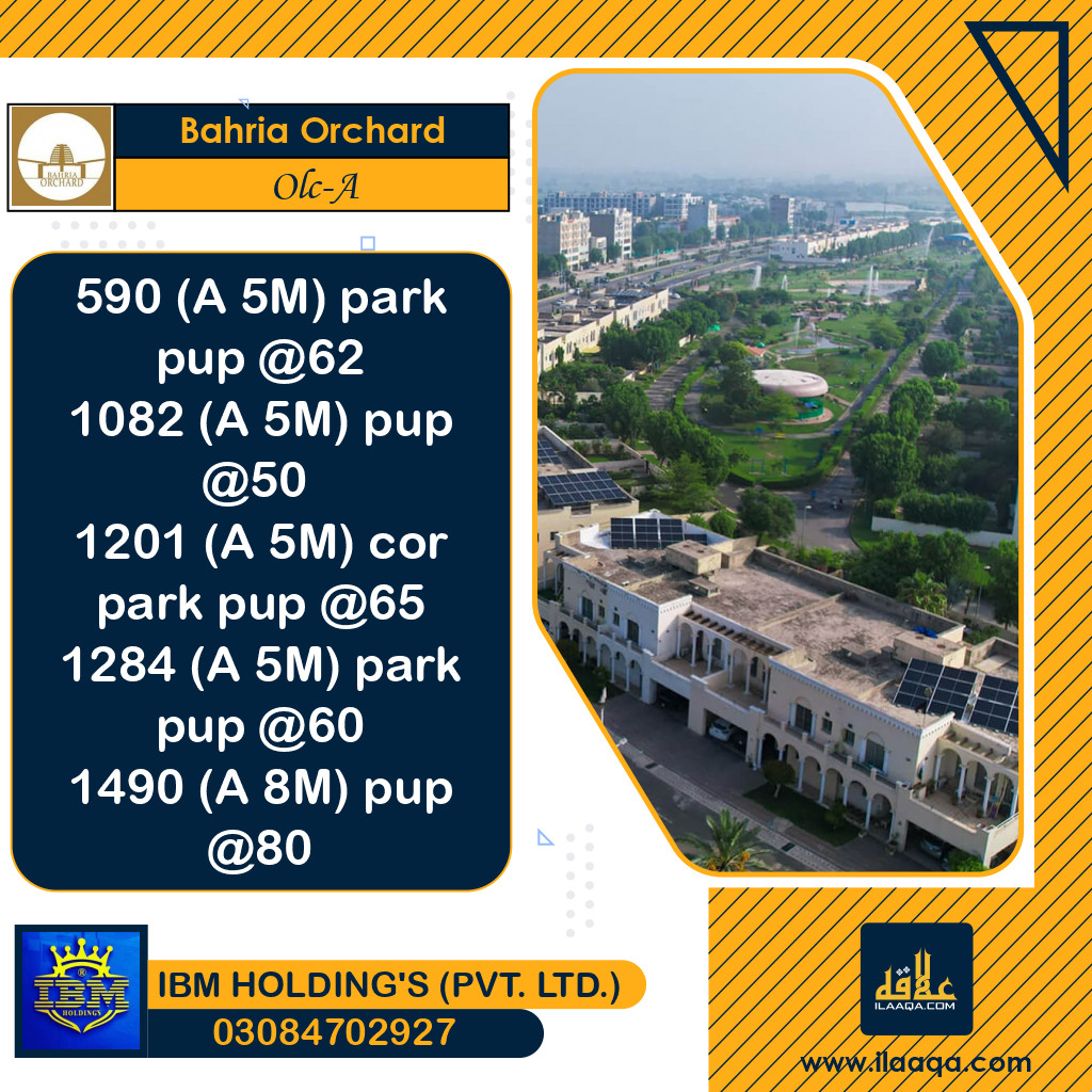 5 Marla Residential Plot for Sale in OLC-A Block -  Bahria Orchard, Lahore - (BP-318915)