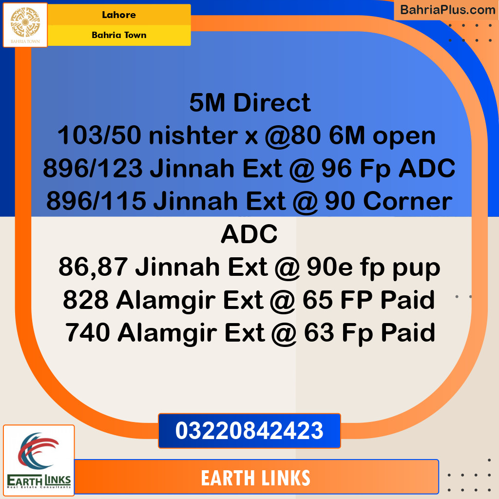 Residential Plot for Sale in Bahria Town, Lahore - (BP-318929)