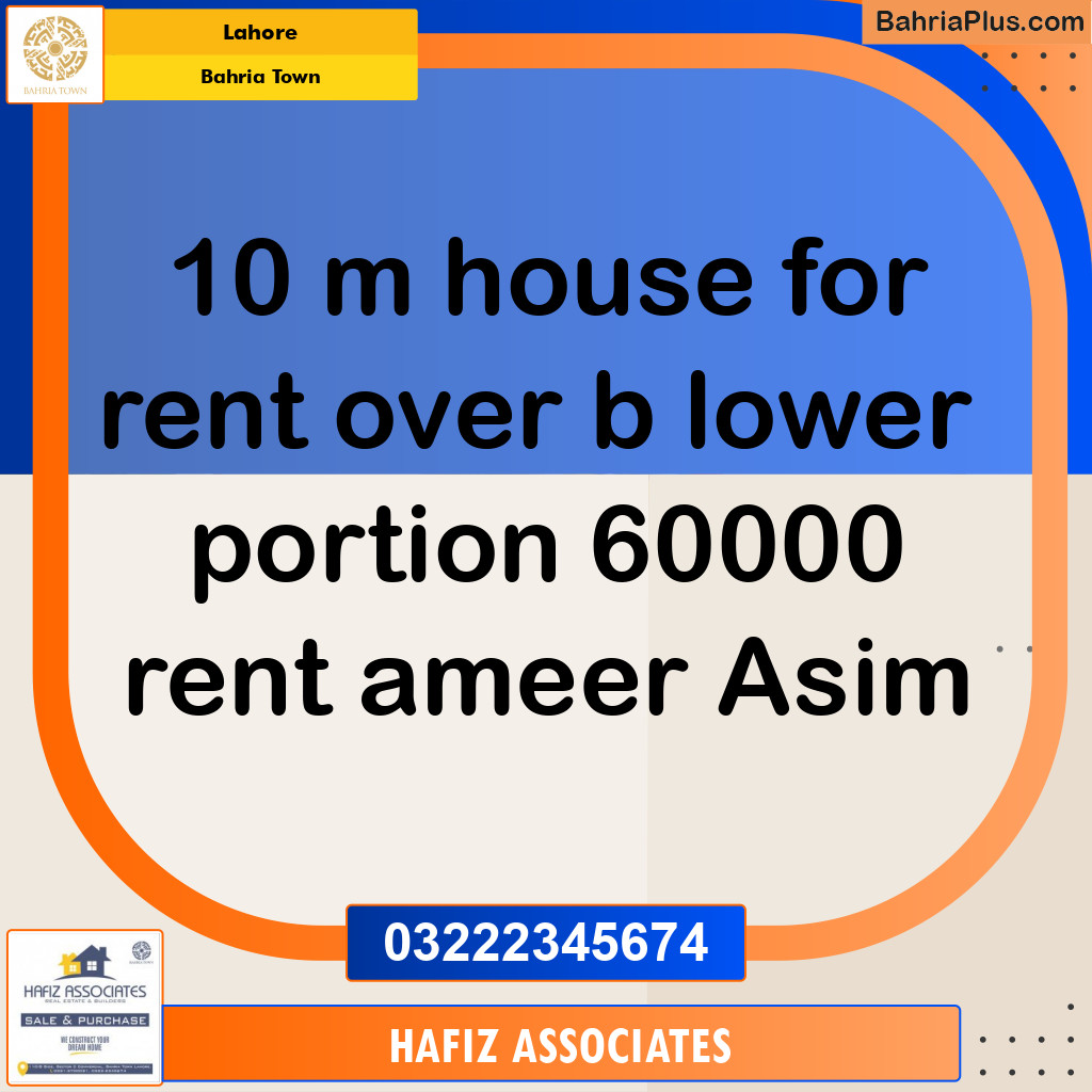 Residential House for Rent in Bahria Town, Lahore - (BP-319049)