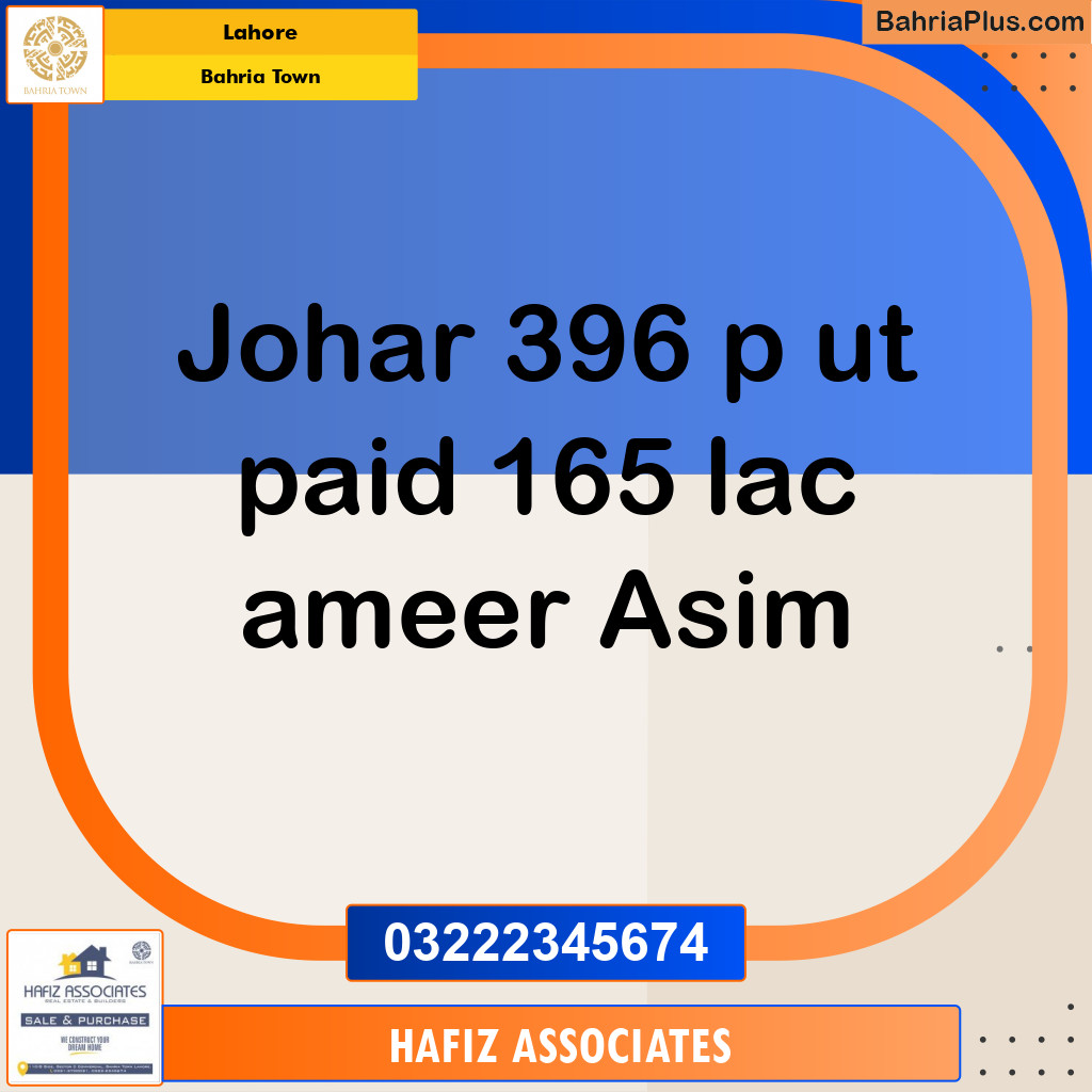 Residential Plot for Sale in Bahria Town, Lahore - (BP-319087)