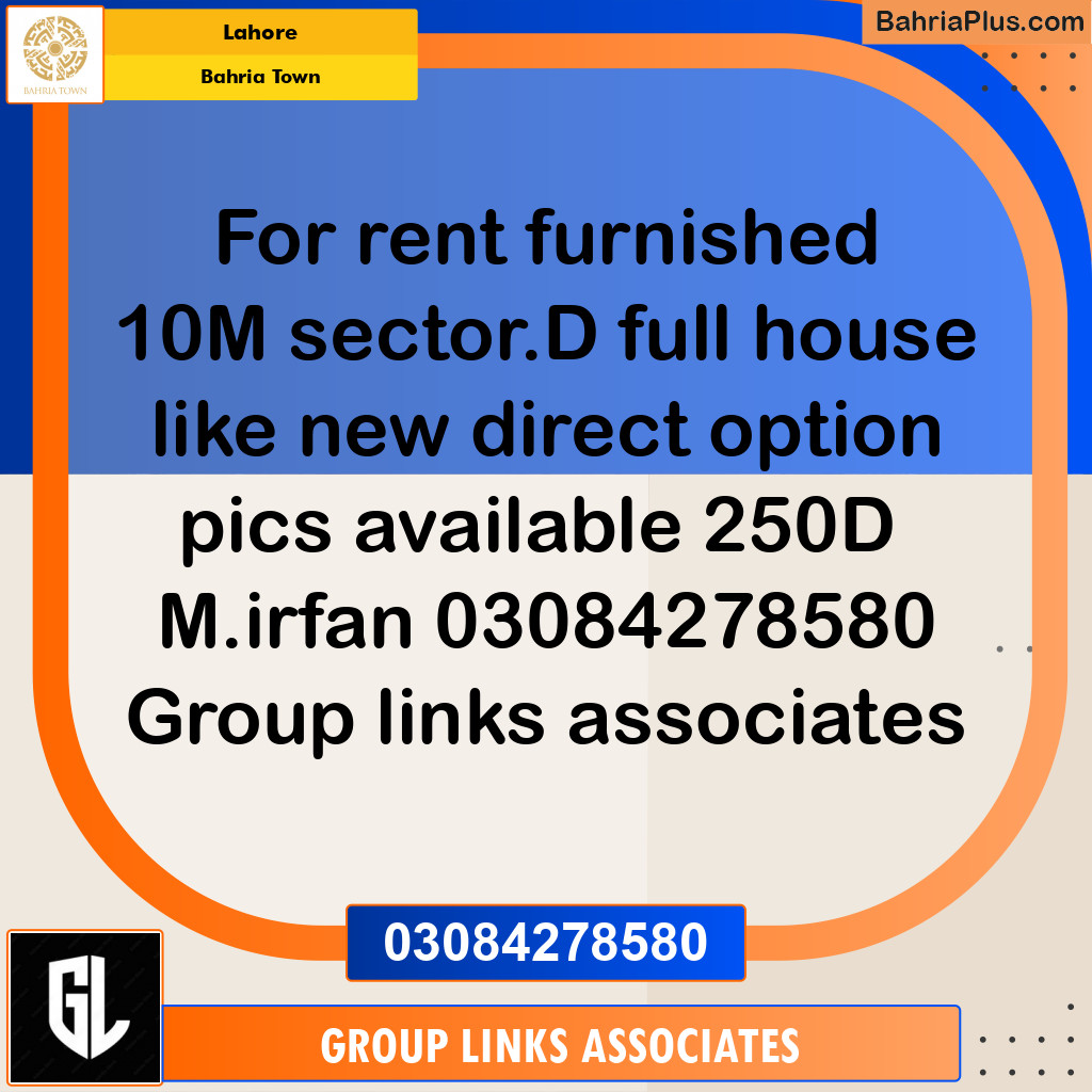 Residential House for Rent in Bahria Town, Lahore - (BP-319103)