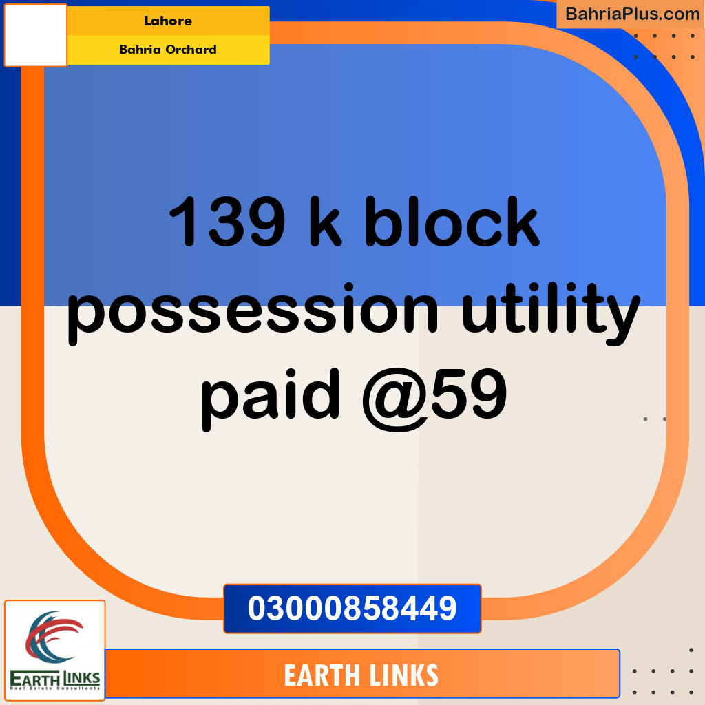 5 Marla Residential Plot for Sale in Bahria Orchard, Lahore - (BP-319116)