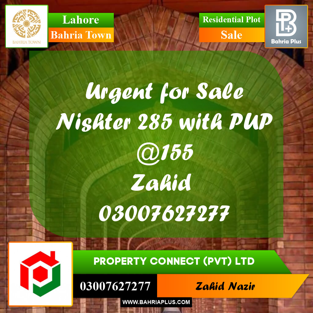 Residential Plot for Sale in Bahria Town, Lahore - (BP-319281)