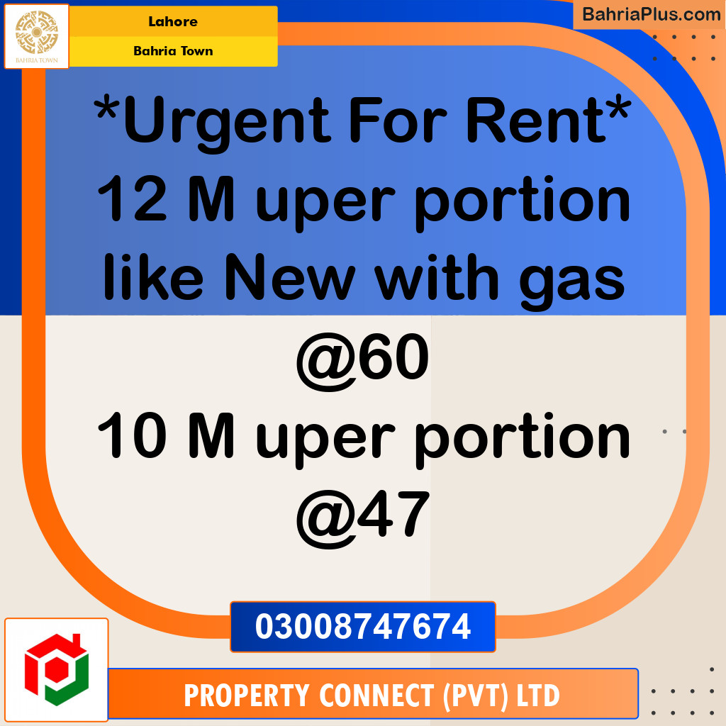 Residential House for Rent in Bahria Town, Lahore - (BP-319309)
