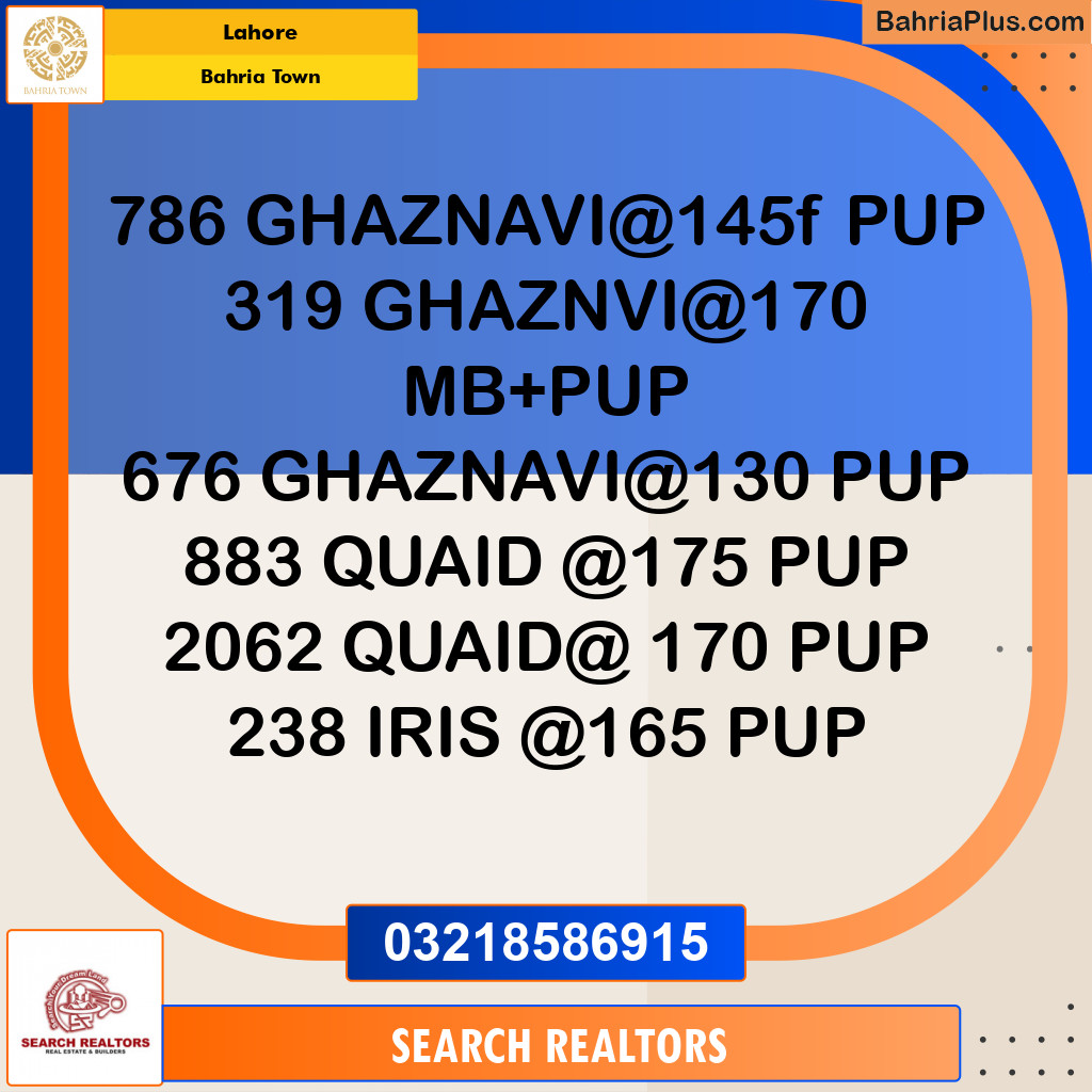 Residential Plot for Sale in Bahria Town, Lahore - (BP-319316)