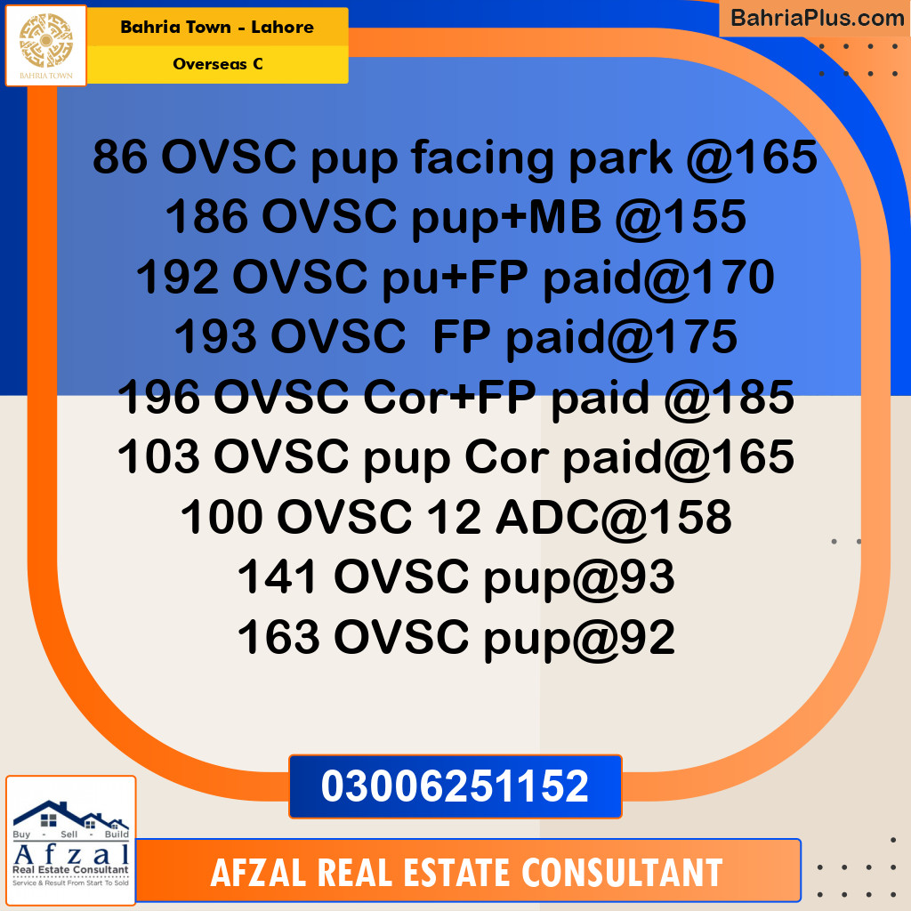 10 Marla Residential Plot for Sale in Overseas C -  Bahria Town, Lahore - (BP-319327)