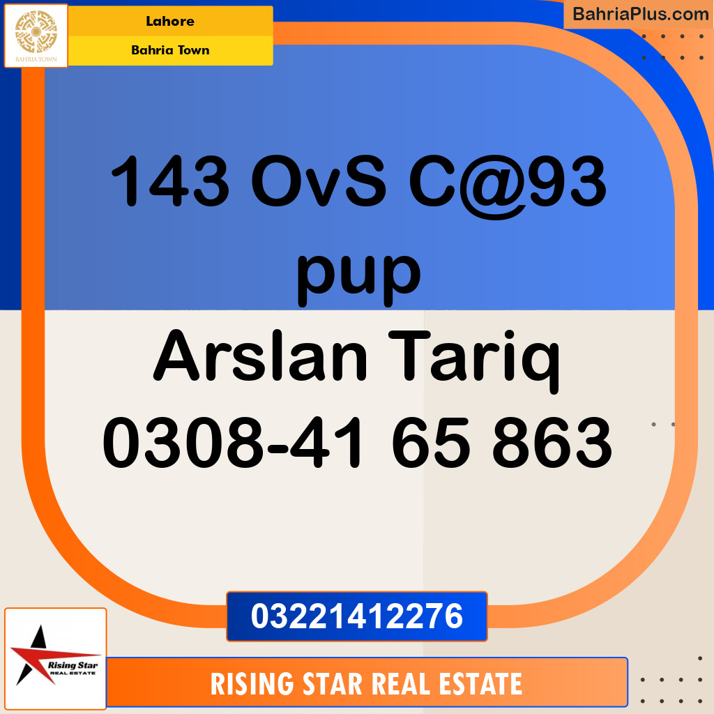 Residential Plot for Sale in Bahria Town, Lahore - (BP-319363)