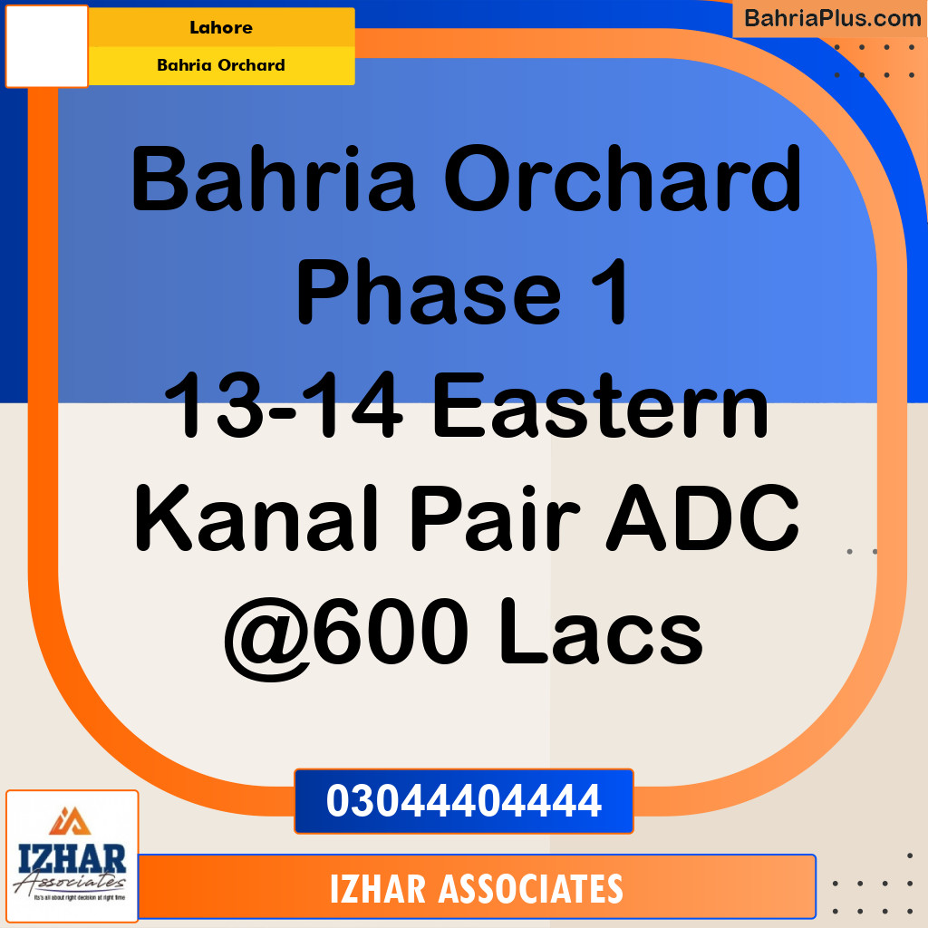 40 Marla Residential Plot for Sale in Bahria Orchard, Lahore - (BP-319405)