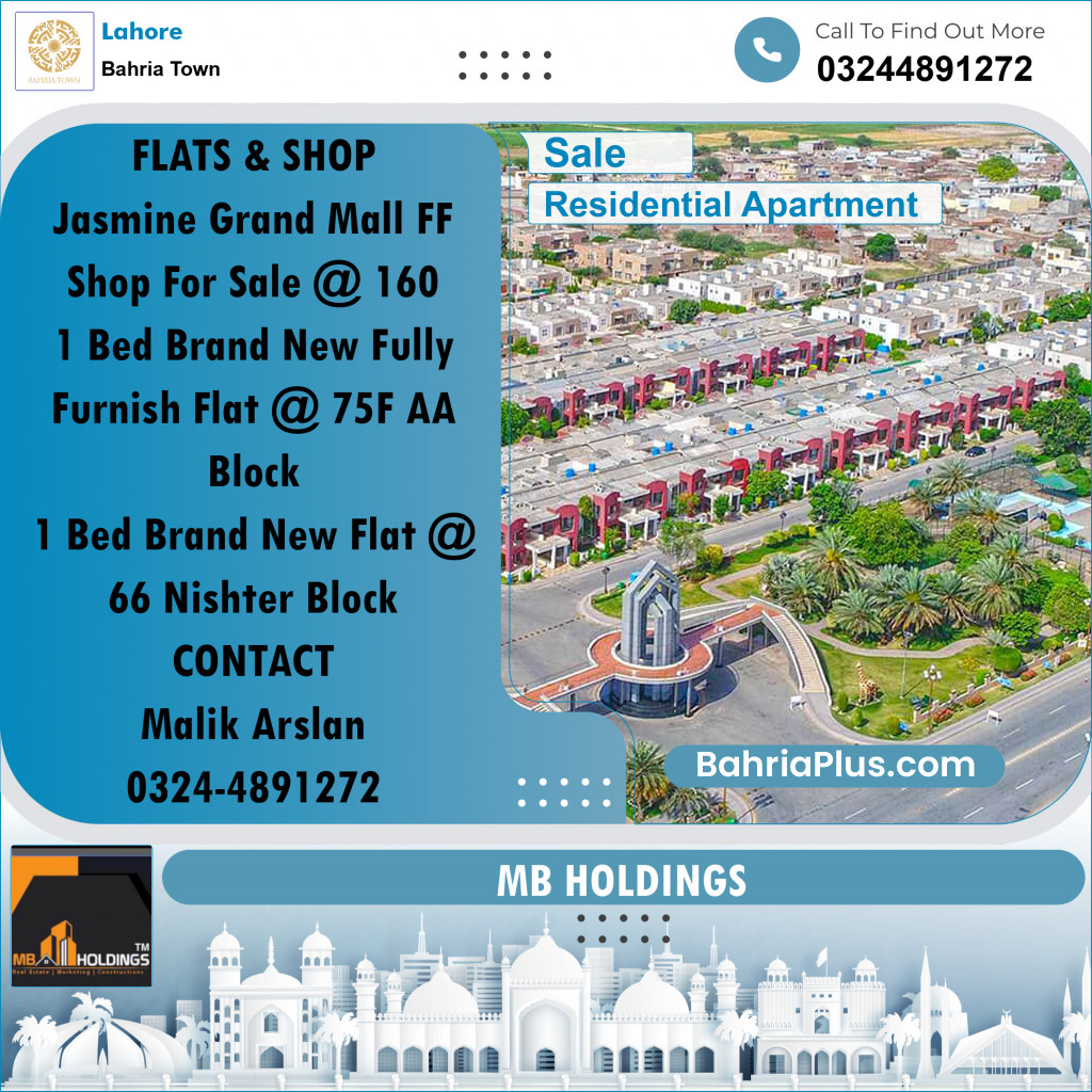 Residential Apartment for Sale in Bahria Town, Lahore - (BP-319416)
