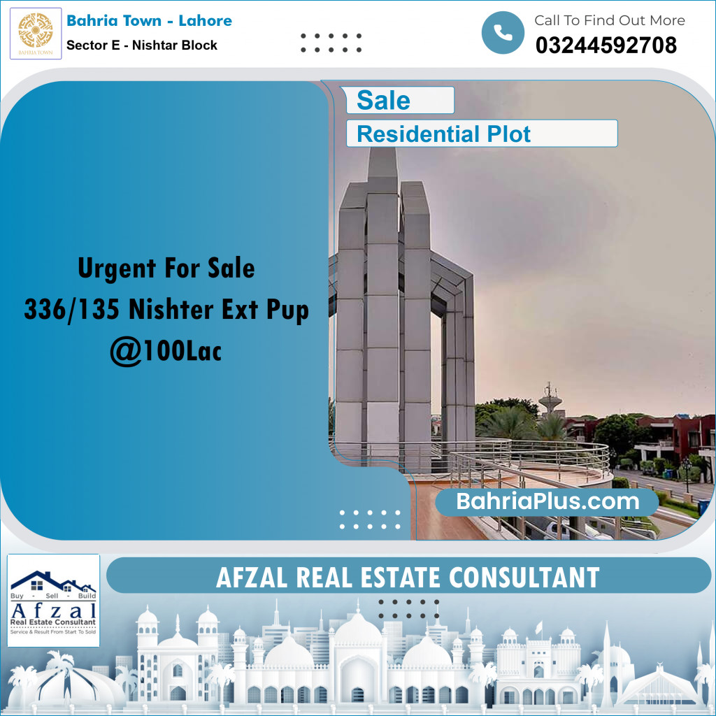 5 Marla Residential Plot for Sale in Sector E - Nishtar Block -  Bahria Town, Lahore - (BP-319429)