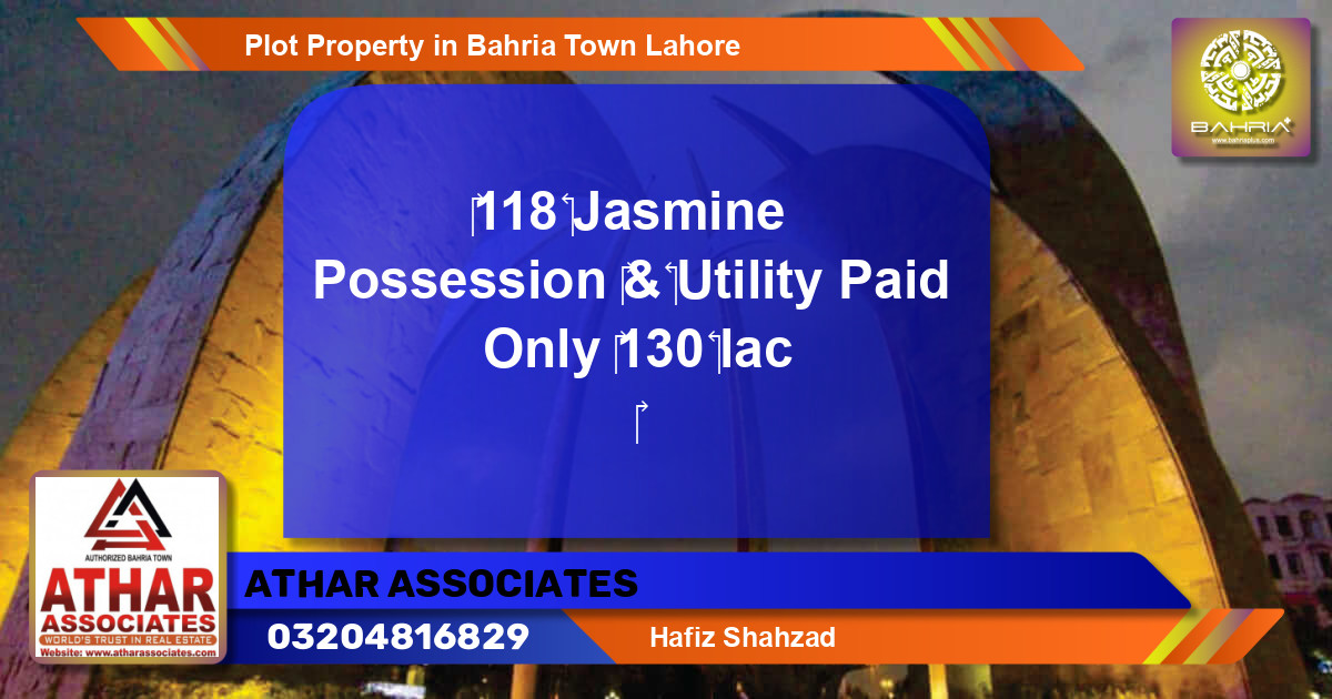 Residential Plot for Sale in Bahria Town, Lahore - (BP-32047)