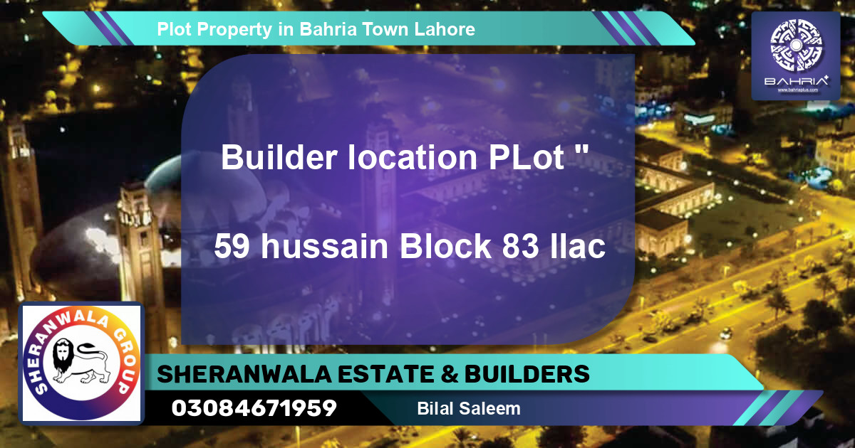 Residential Plot for Sale in Bahria Town, Lahore - (BP-32513)