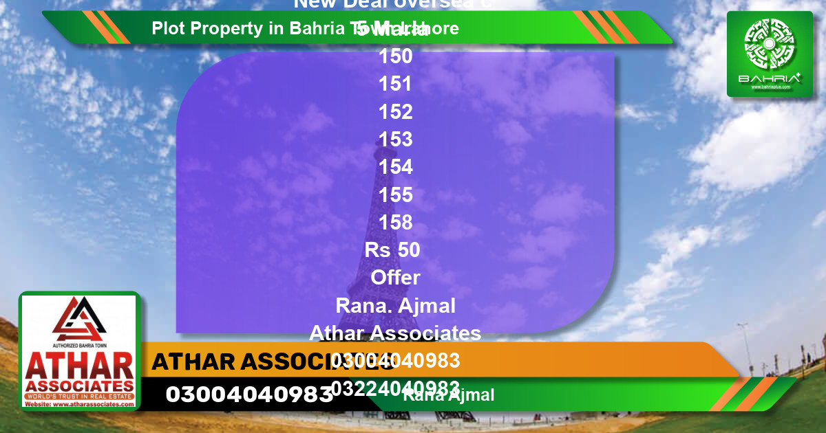Residential Plot for Sale in Bahria Town, Lahore - (BP-32518)