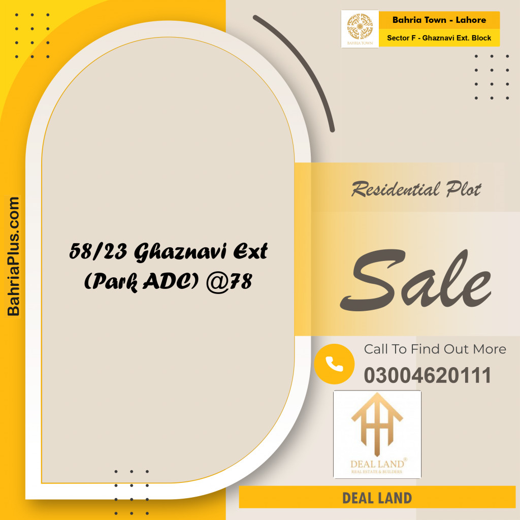 5 Marla Residential Plot for Sale in Sector F - Ghaznavi Ext. Block -  Bahria Town, Lahore - (BP-325926)