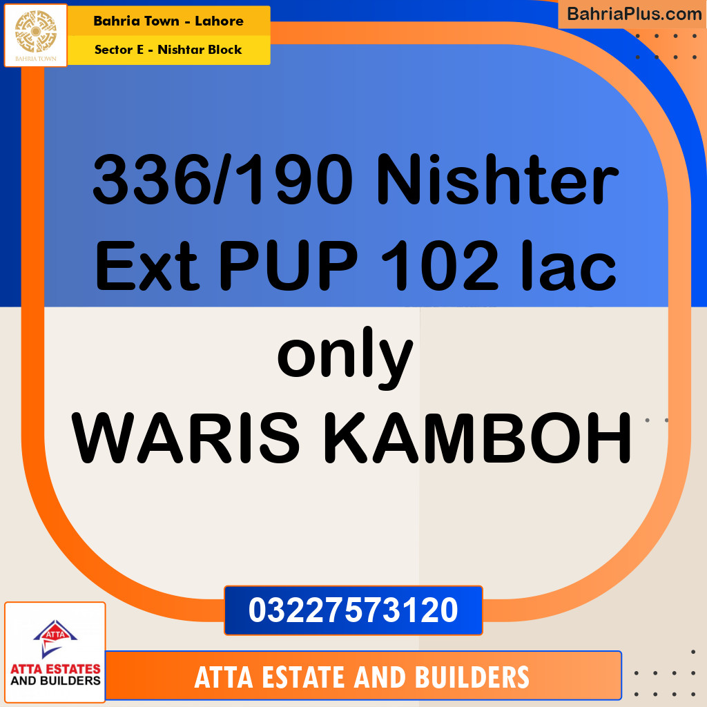 5 Marla Residential Plot for Sale in Sector E - Nishtar Block -  Bahria Town, Lahore - (BP-326358)