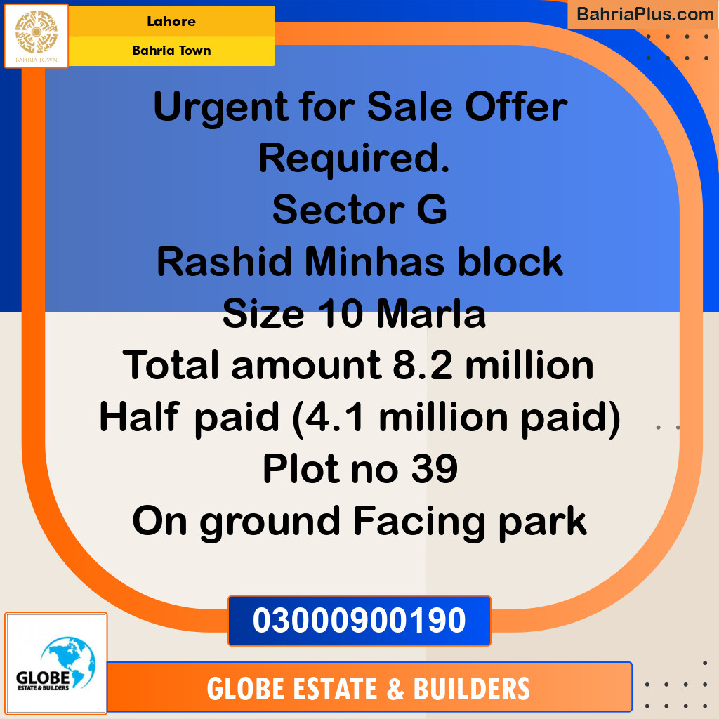 Residential Plot for Sale in Bahria Town, Lahore - (BP-326820)