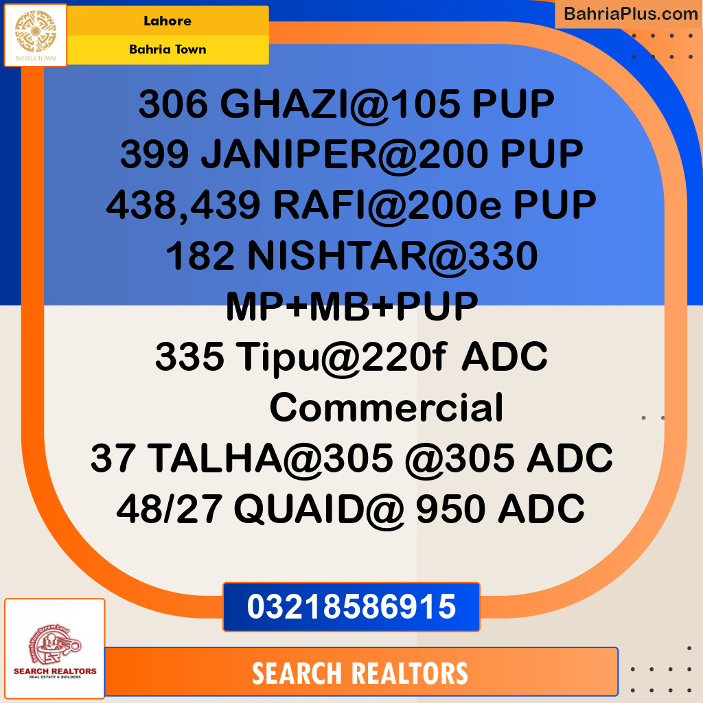 Residential Plot for Sale in Bahria Town, Lahore - (BP-326832)