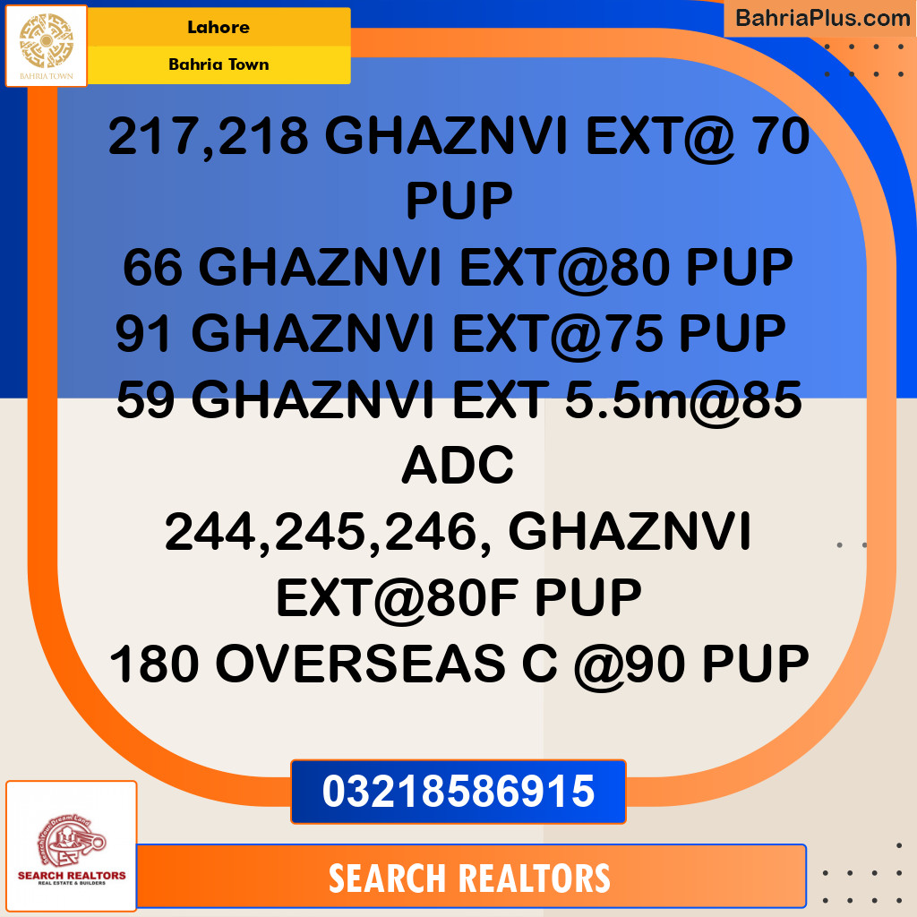 Residential Plot for Sale in Bahria Town, Lahore - (BP-326833)
