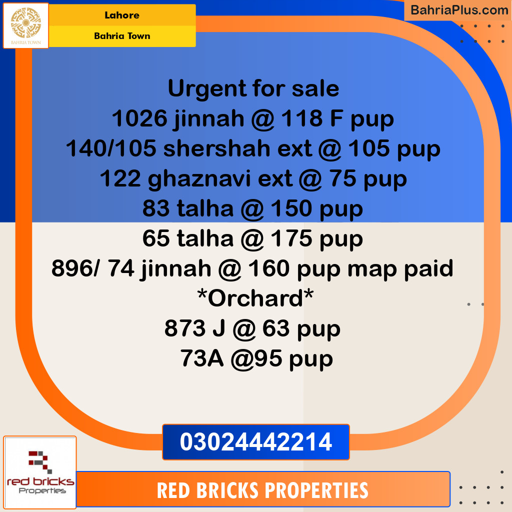 Residential Plot for Sale in Bahria Town, Lahore - (BP-327077)