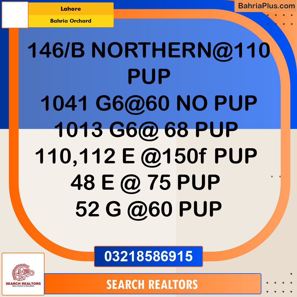 Residential Plot for Sale in Bahria Orchard, Lahore - (BP-328659)