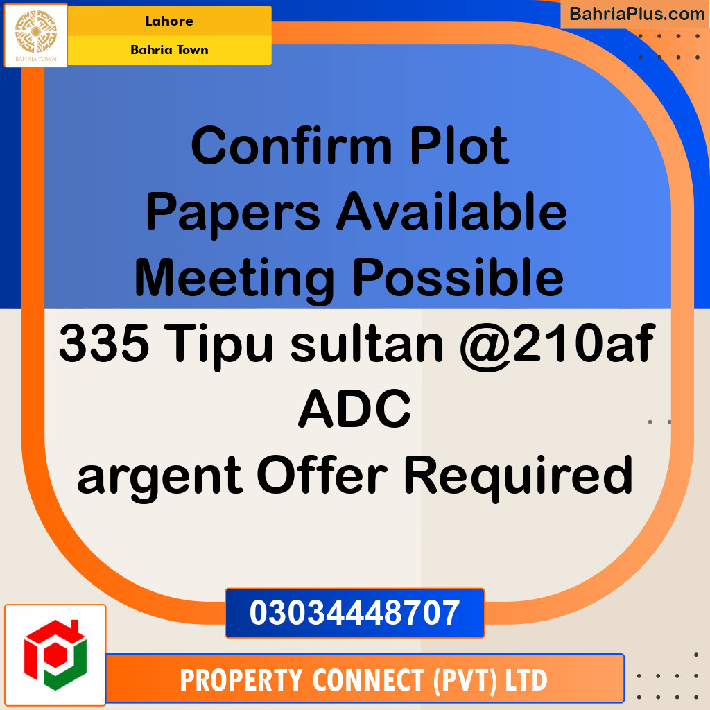 Residential Plot for Sale in Bahria Town, Lahore - (BP-328827)