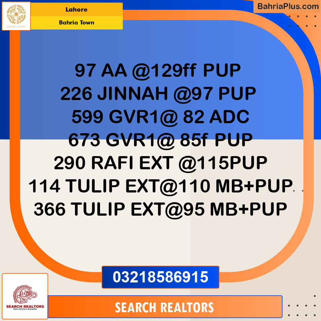 Residential Plot for Sale in Bahria Town, Lahore - (BP-328900)