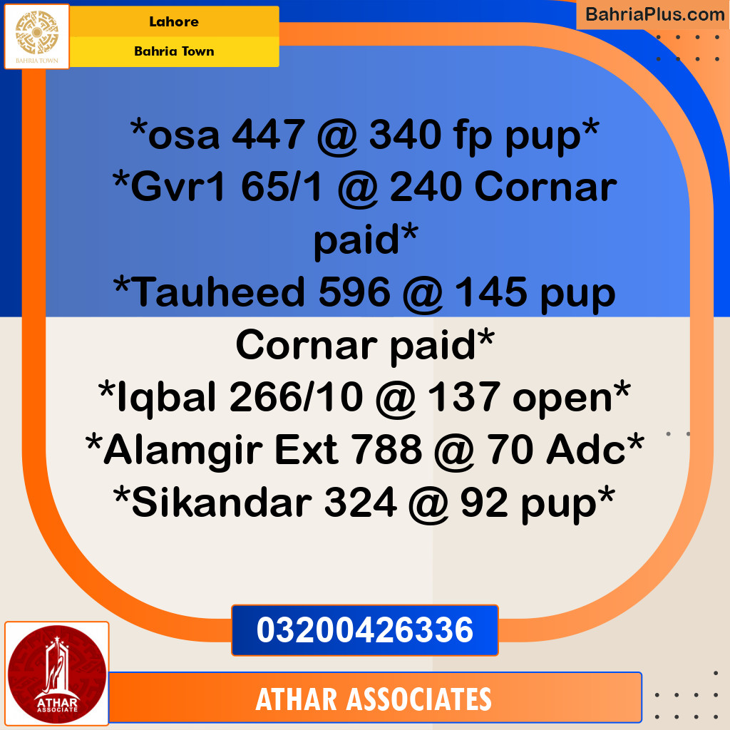 10 Marla Residential Plot for Sale in Bahria Town, Lahore - (BP-329023)