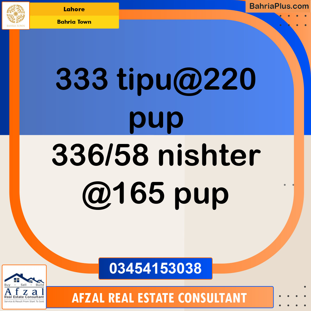 Residential Plot for Sale in Bahria Town, Lahore - (BP-329091)