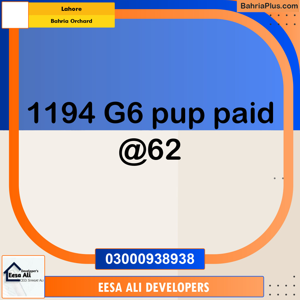 Residential Plot for Sale in Bahria Orchard, Lahore - (BP-329096)